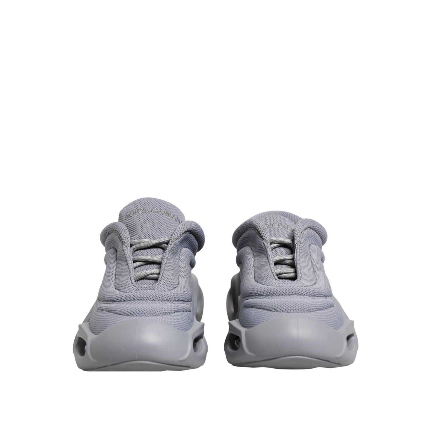 Dolce & Gabbana Gray Slip On Wave Low Top Sneakers