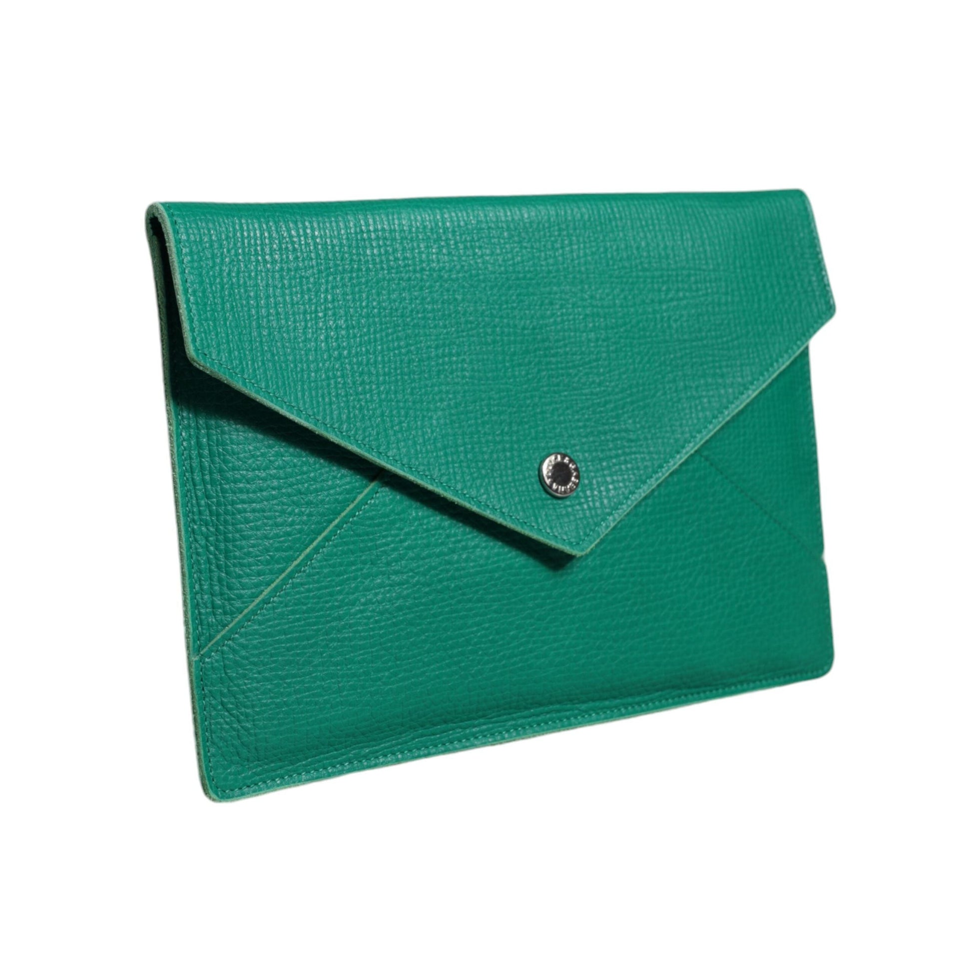Dolce & Gabbana Green Leather Handbag Clutch Mini Purse Pouch Tablet Case
