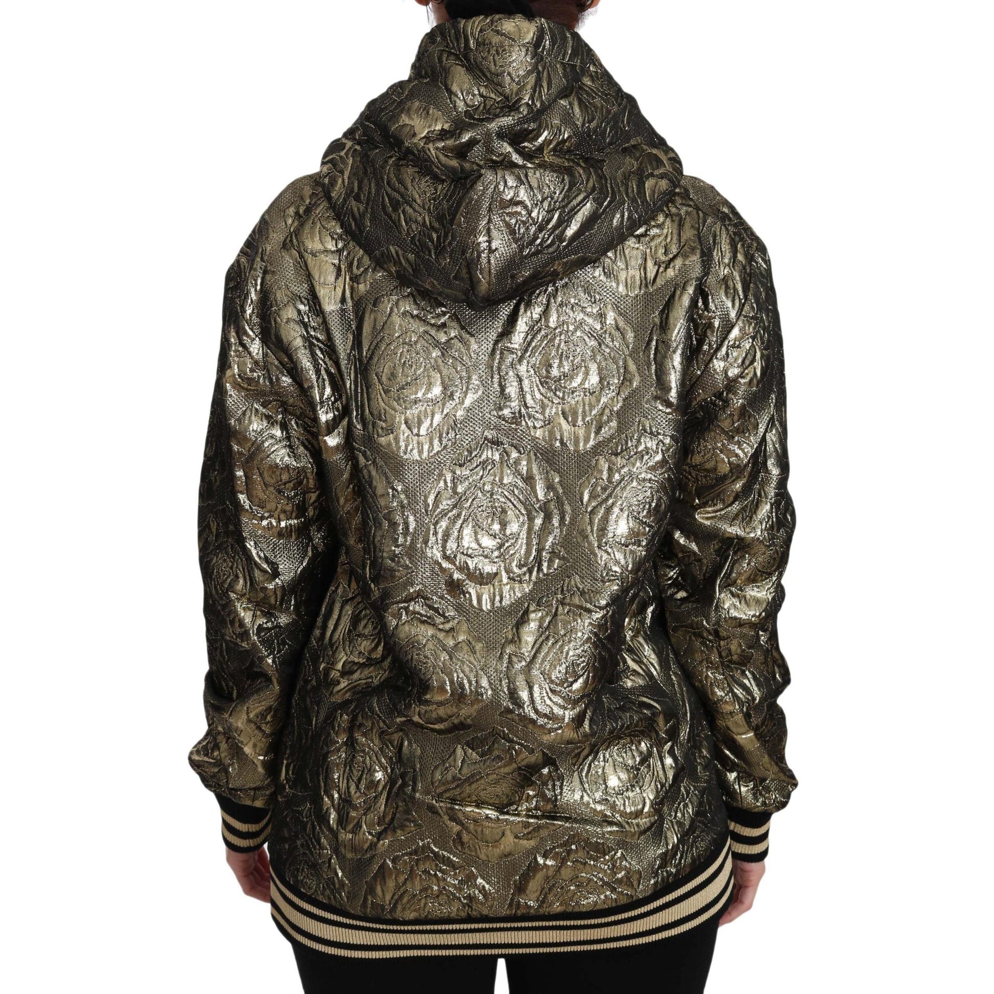 Dolce & Gabbana Im The Queen Jaquard Gold Sweatshirt Hoodie