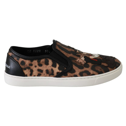 Dolce & Gabbana Leather Leopard #dgfamily Loafers Shoes