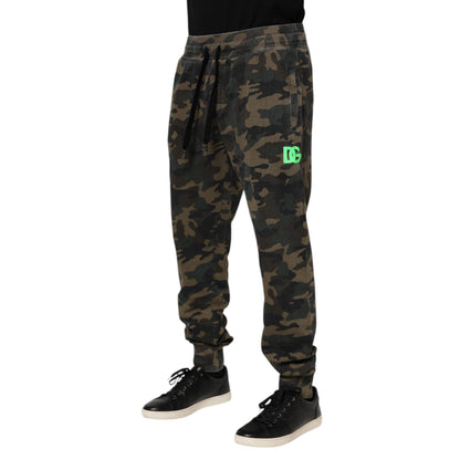 Dolce & Gabbana Multicolor Camouflage Cotton Men Jogger Pants
