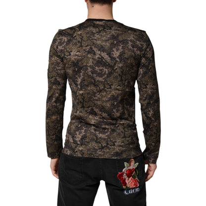 Dolce & Gabbana Multicolor Camouflage Long Sleeves T-shirt