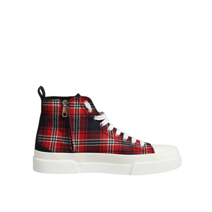 Dolce & Gabbana Multicolor Cotton High Top Men Sneakers Shoes
