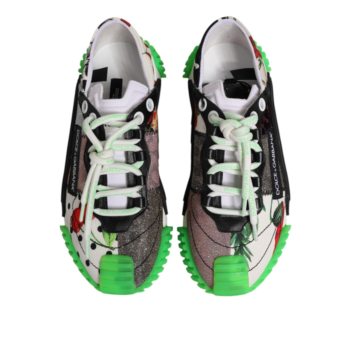 Dolce & Gabbana Multicolor DG Logo Leopard Cherry Sneaker Shoes