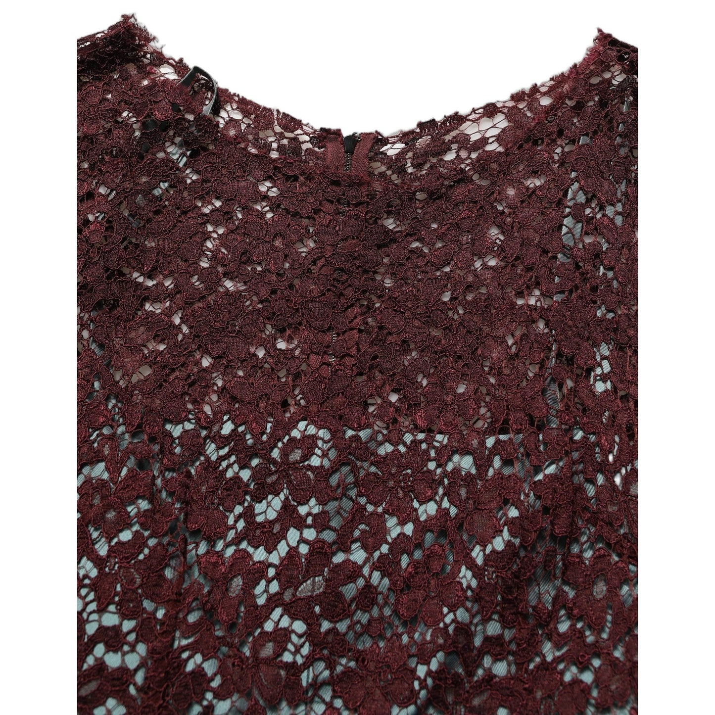 Dolce & Gabbana Multicolor Floral Lace Taffeta Pleated Midi Dress