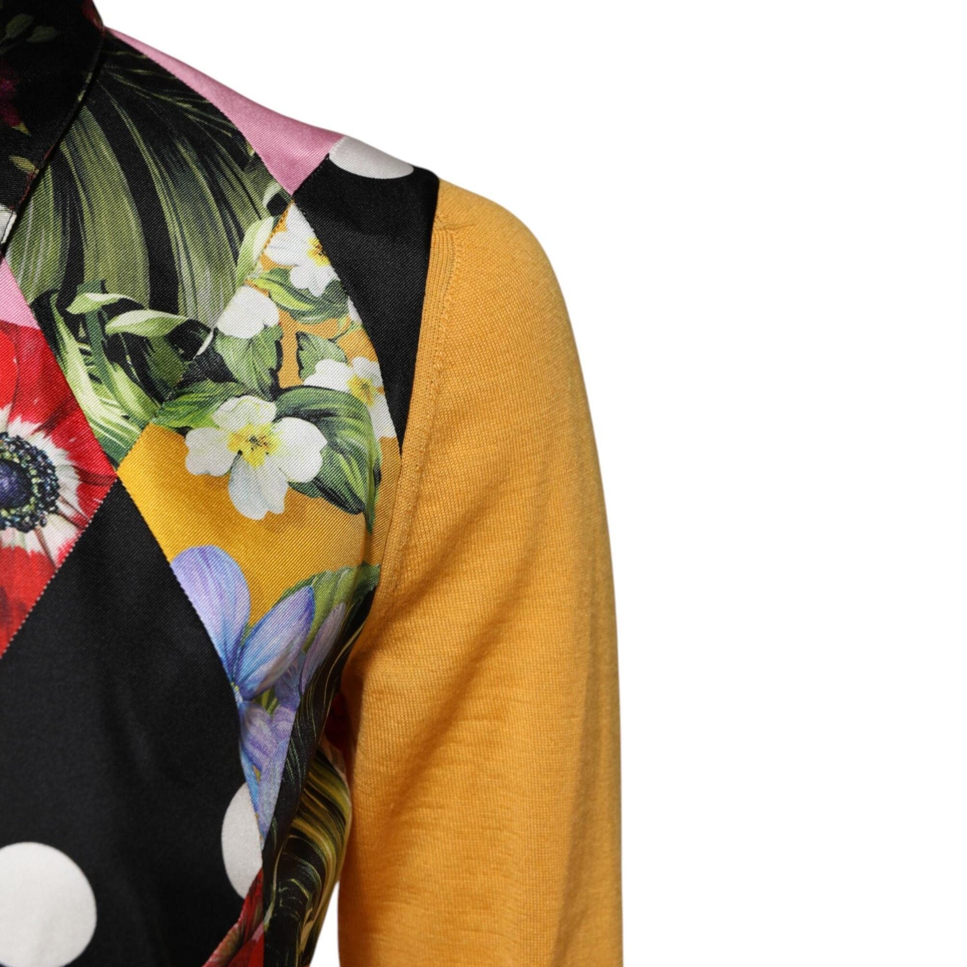 Dolce & Gabbana Multicolor Floral Long Sleeves Polo Top