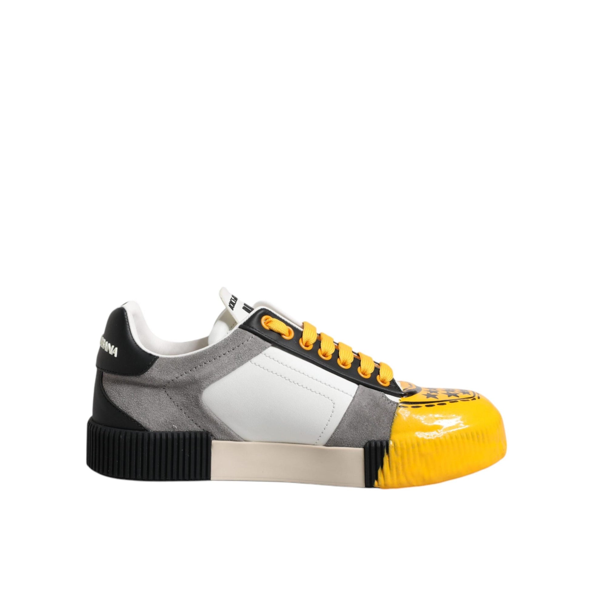 Dolce & Gabbana Multicolor Leather DNA Low Top Sneakers Shoes