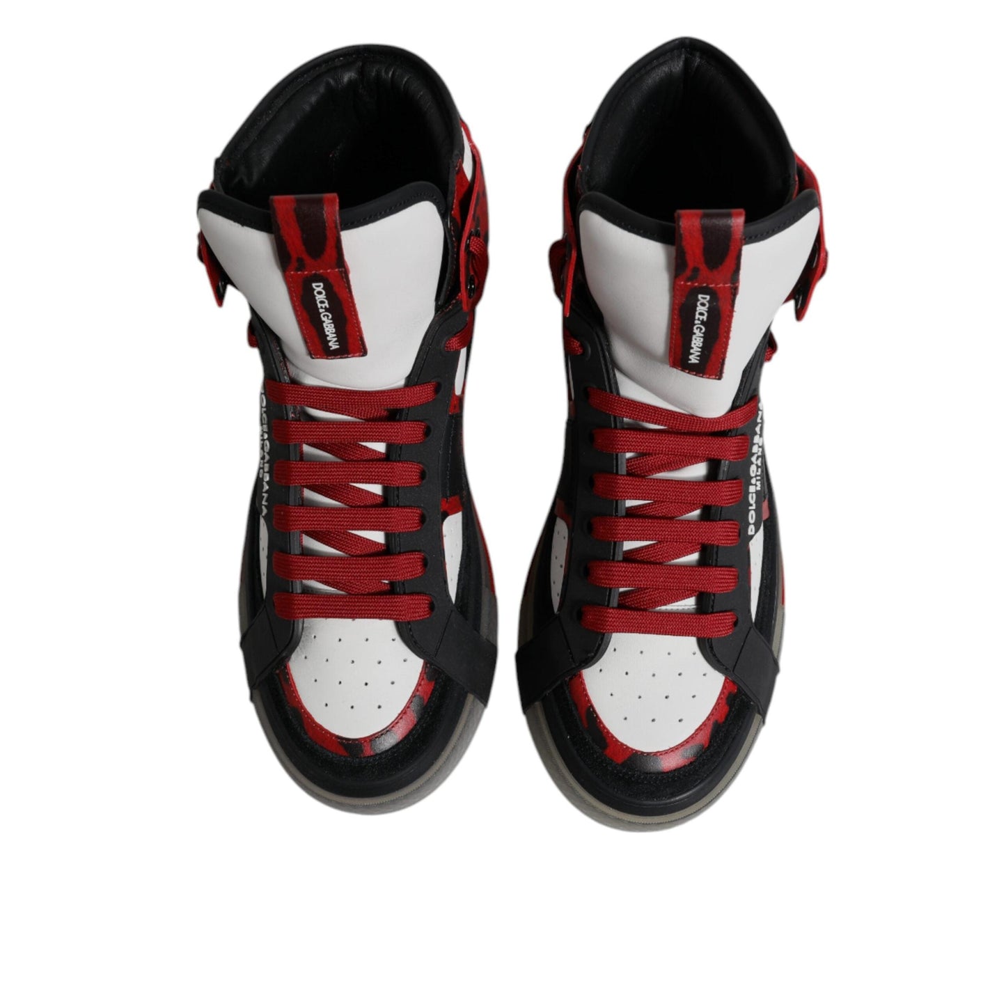 Dolce & Gabbana Multicolor Leather High Top Sneakers Shoes