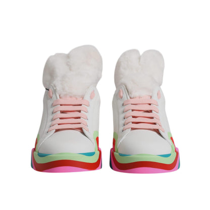 Dolce & Gabbana Multicolor Low Top Trainers Sneakers Shoes