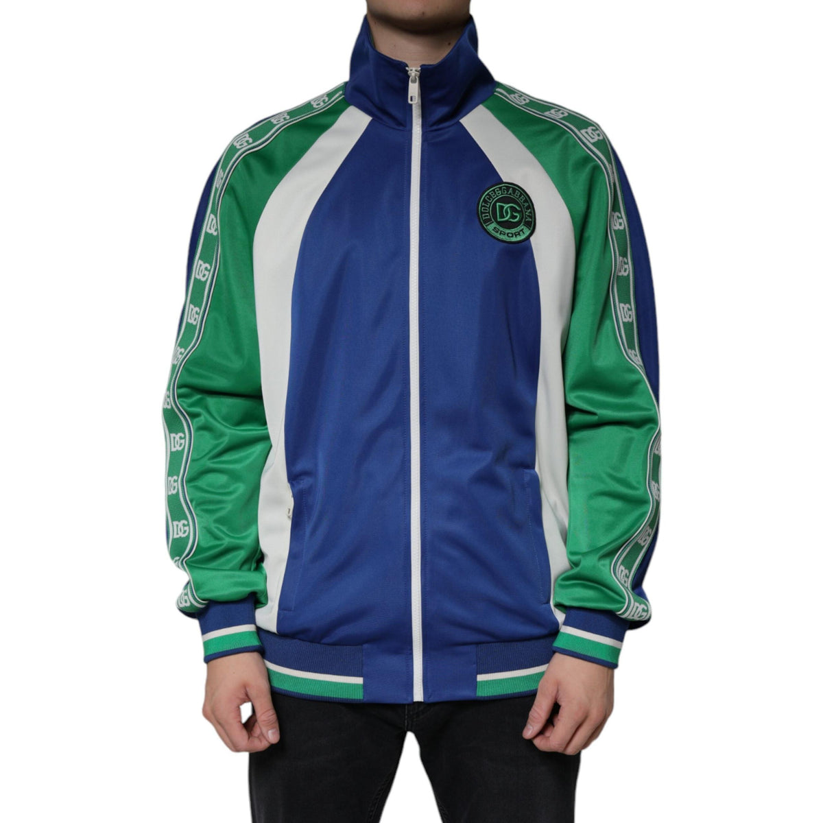 Dolce & Gabbana Multicolor Polyester Full Zip Bomber Jacket