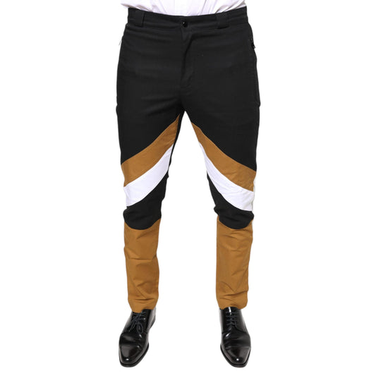 Dolce & Gabbana Multicolor Stripe Skinny Cotton Pants