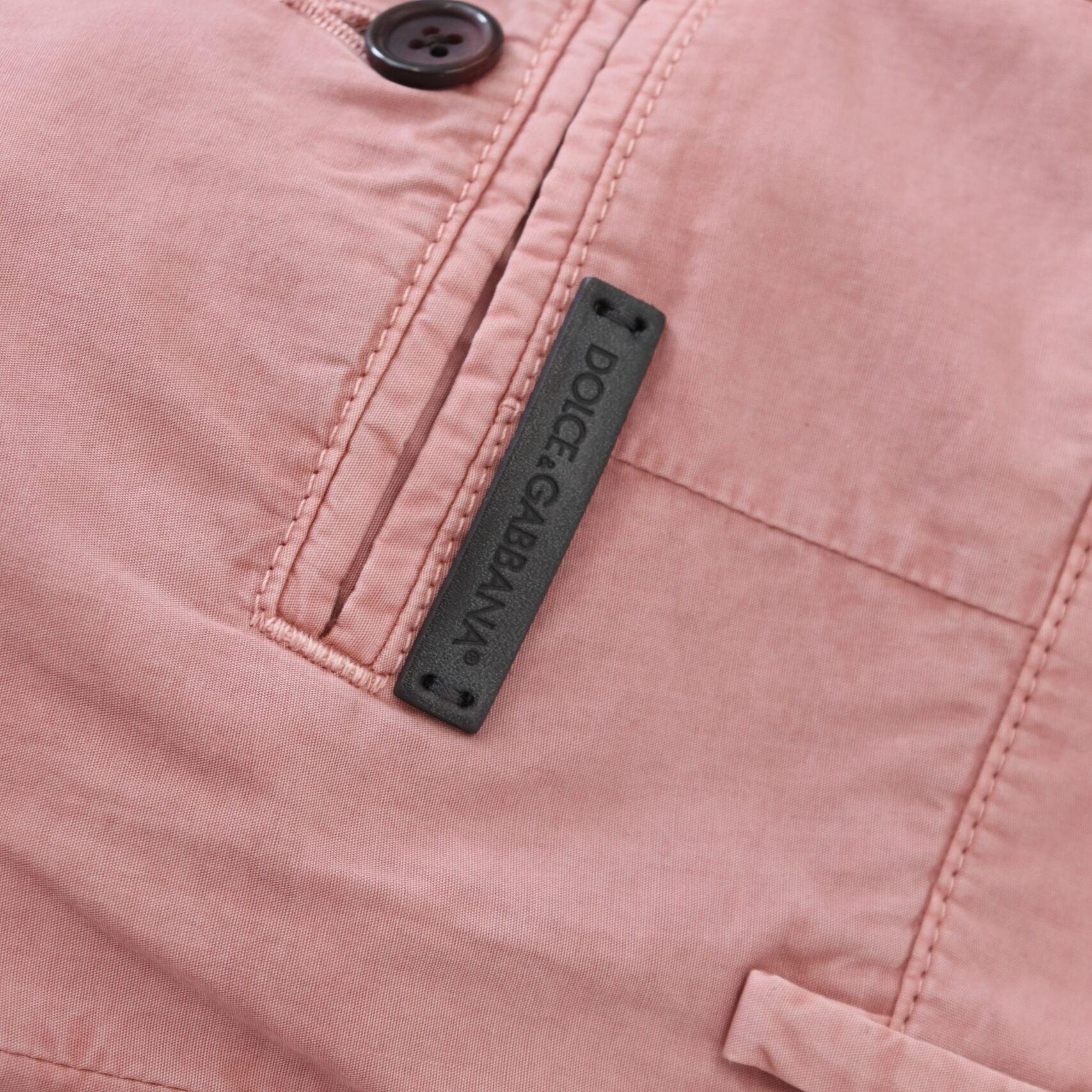 Dolce & Gabbana Pink Chinos Cotton Casual Mens Shorts