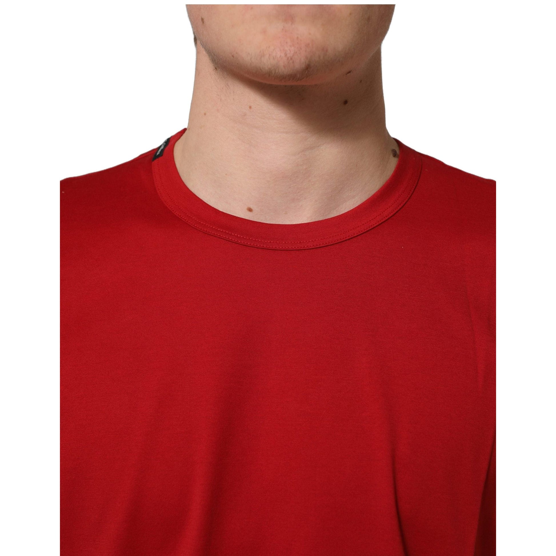 Dolce & Gabbana Red Goodluck 2023 Cotton Crew Neck T-shirt