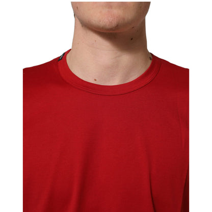 Dolce & Gabbana Red Goodluck 2023 Cotton Crew Neck T-shirt
