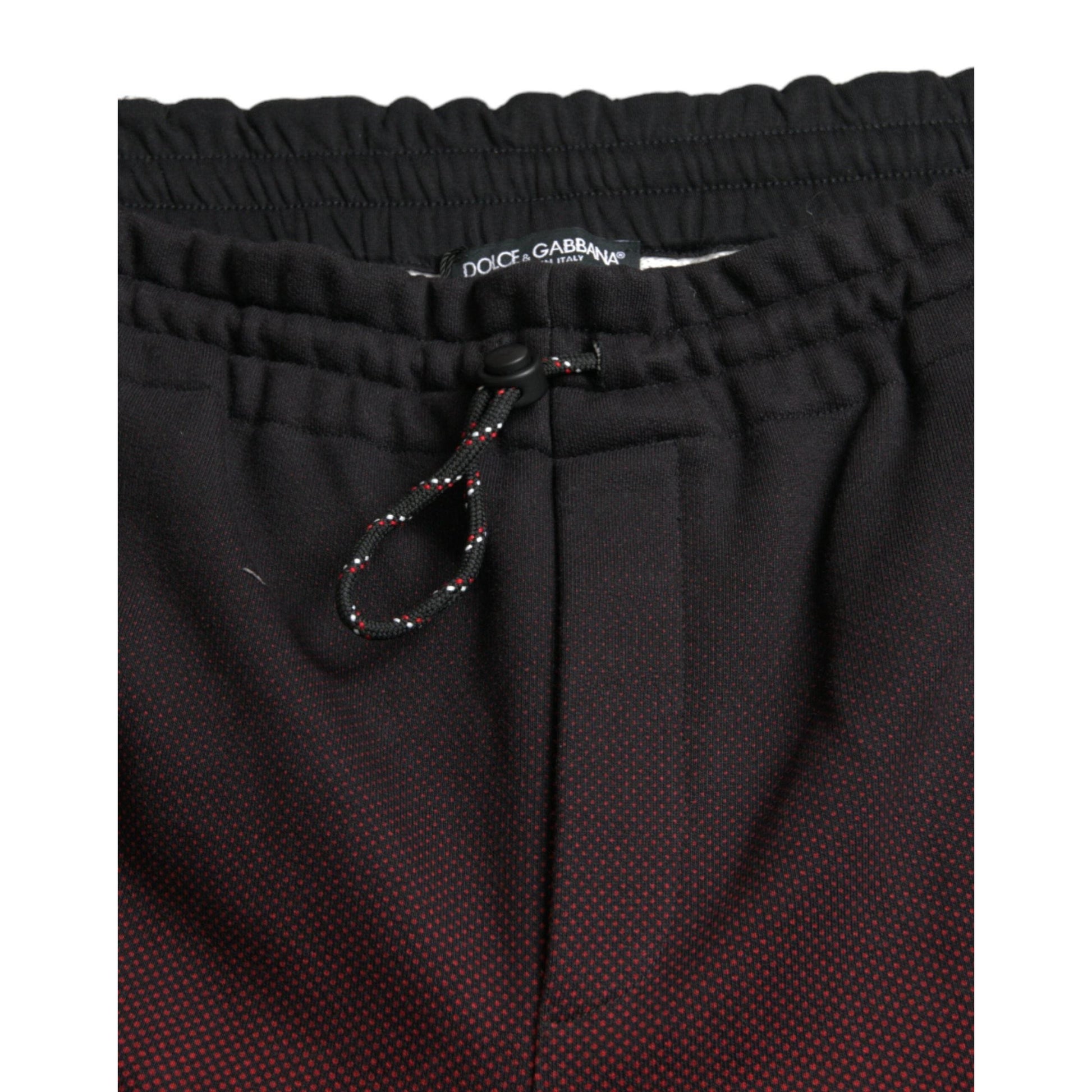 Dolce & Gabbana Red Leopard Print Cotton Bermuda Shorts