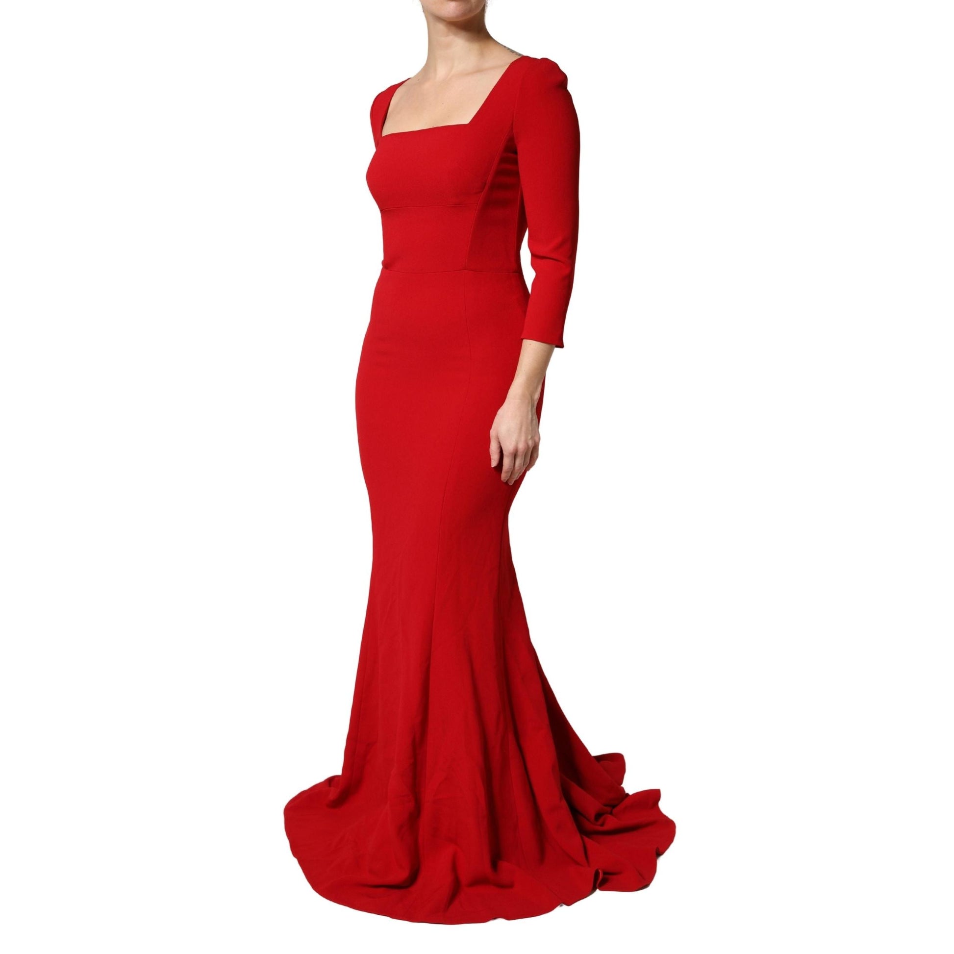 Dolce & Gabbana Red Viscose Sheath Bodycon Mermaid Dress