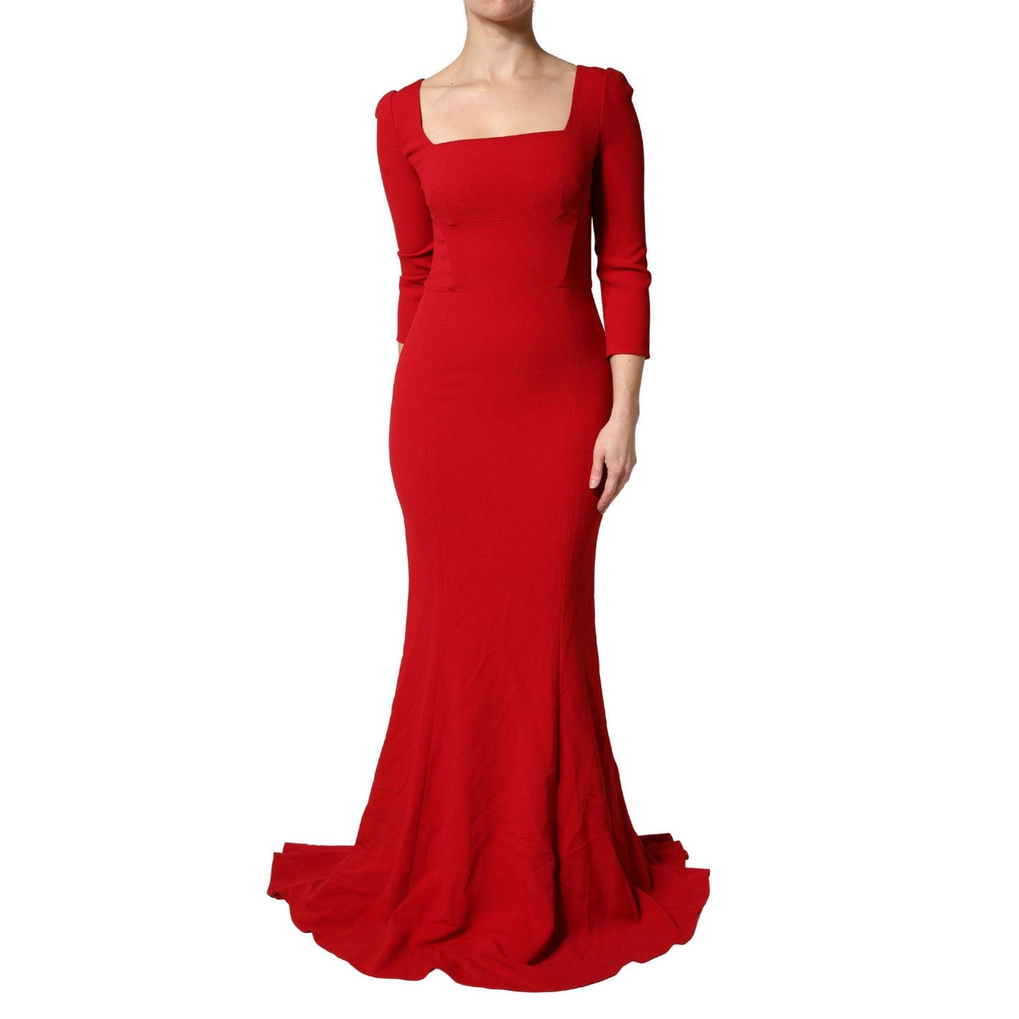 Dolce & Gabbana Red Viscose Sheath Bodycon Mermaid Dress