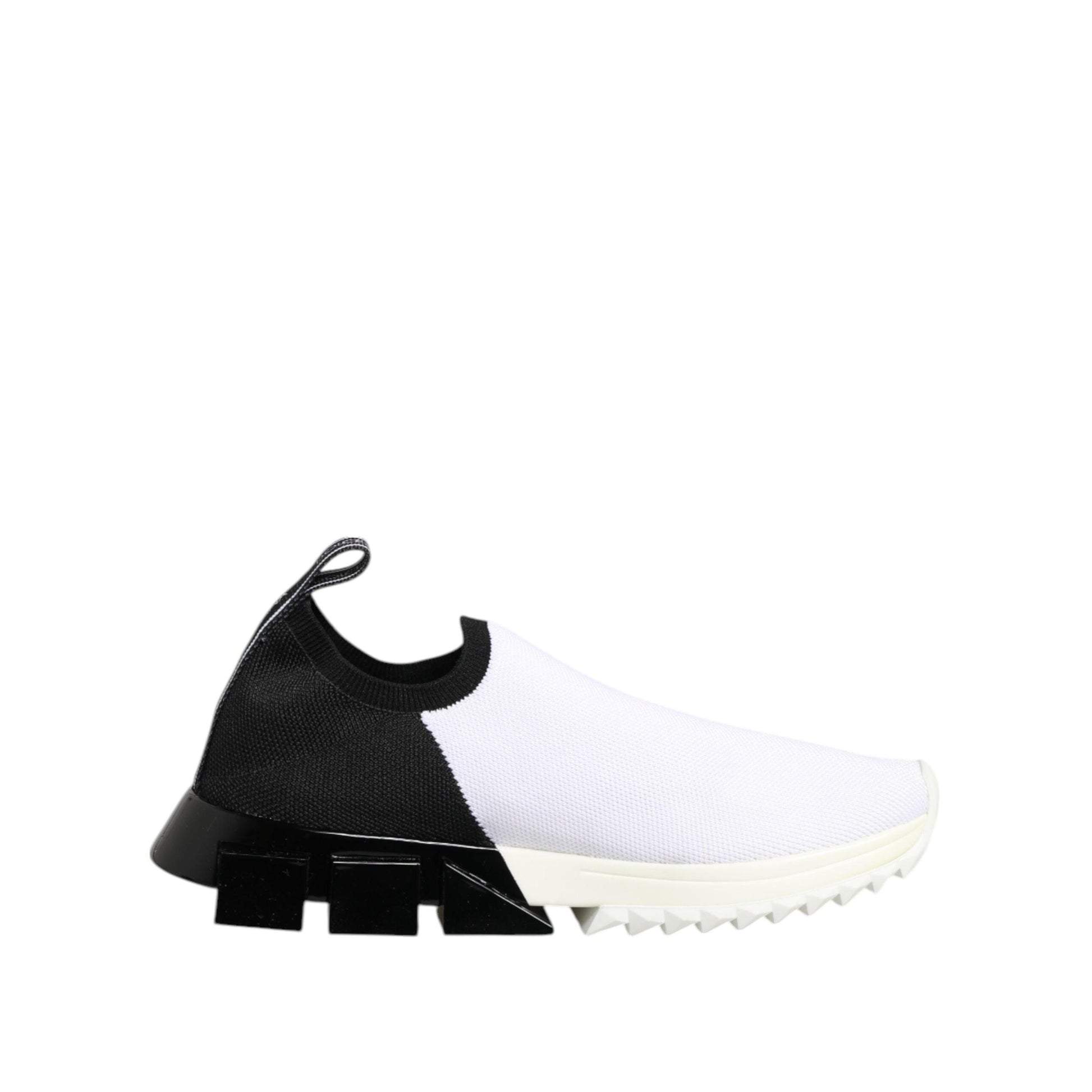 Dolce & Gabbana White Black Low Top Sorrento Sneakers Shoes