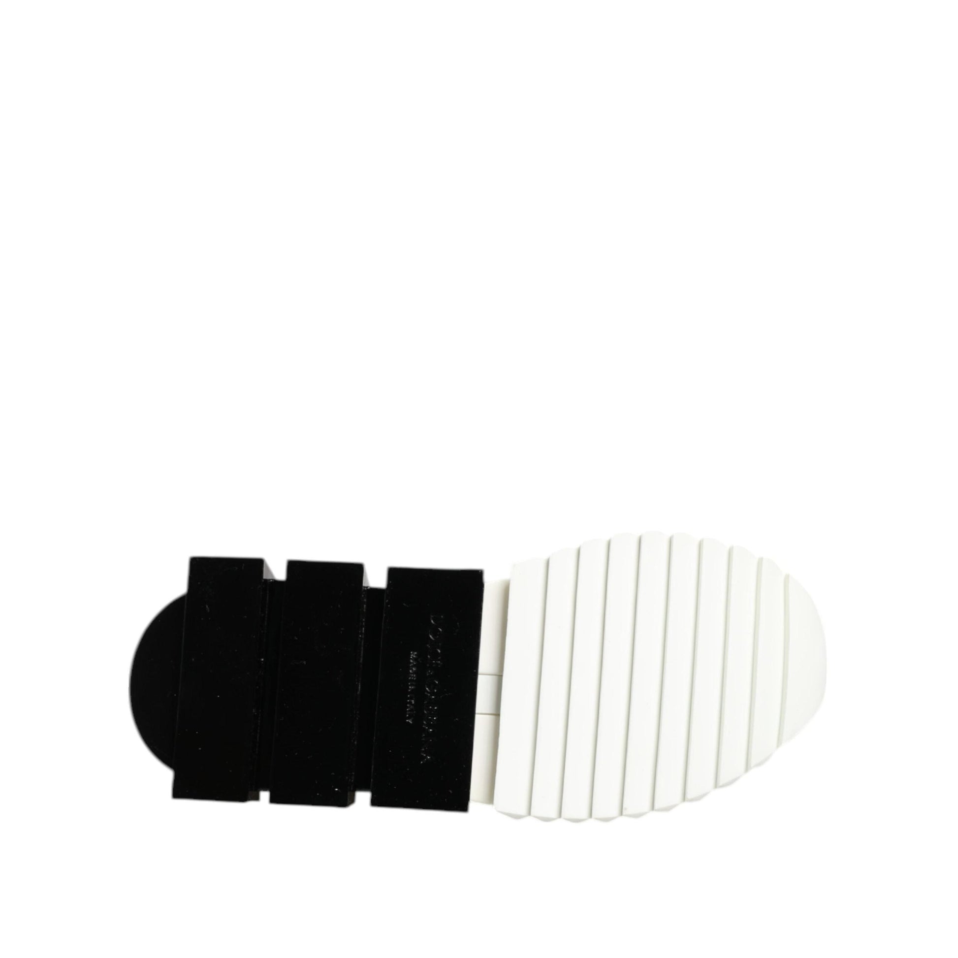 Dolce & Gabbana White Black Low Top Sorrento Sneakers Shoes