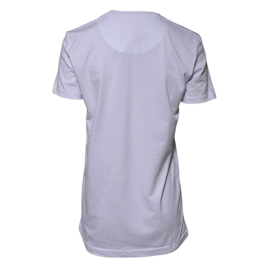 Dolce & Gabbana White Cotton Goodluck 2023 Crew Neck T-shirt