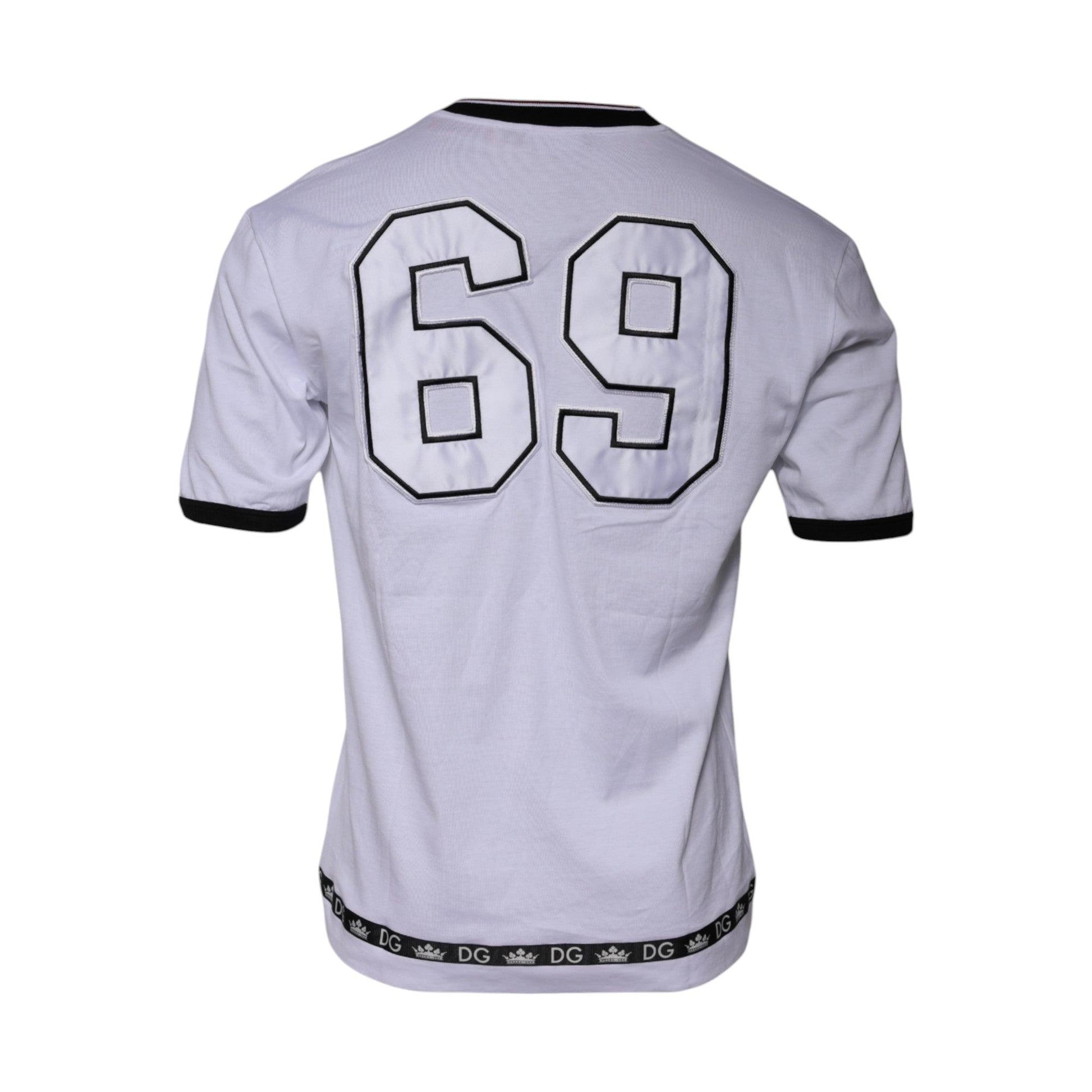 Dolce & Gabbana White Jersey Crew Neck Short Sleeves T-shirt