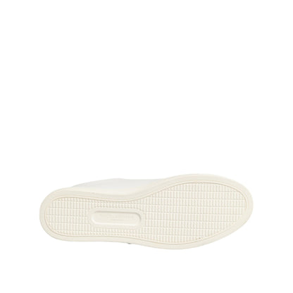 Dolce & Gabbana White Leather Sacred Heart Patch Sneakers Shoes