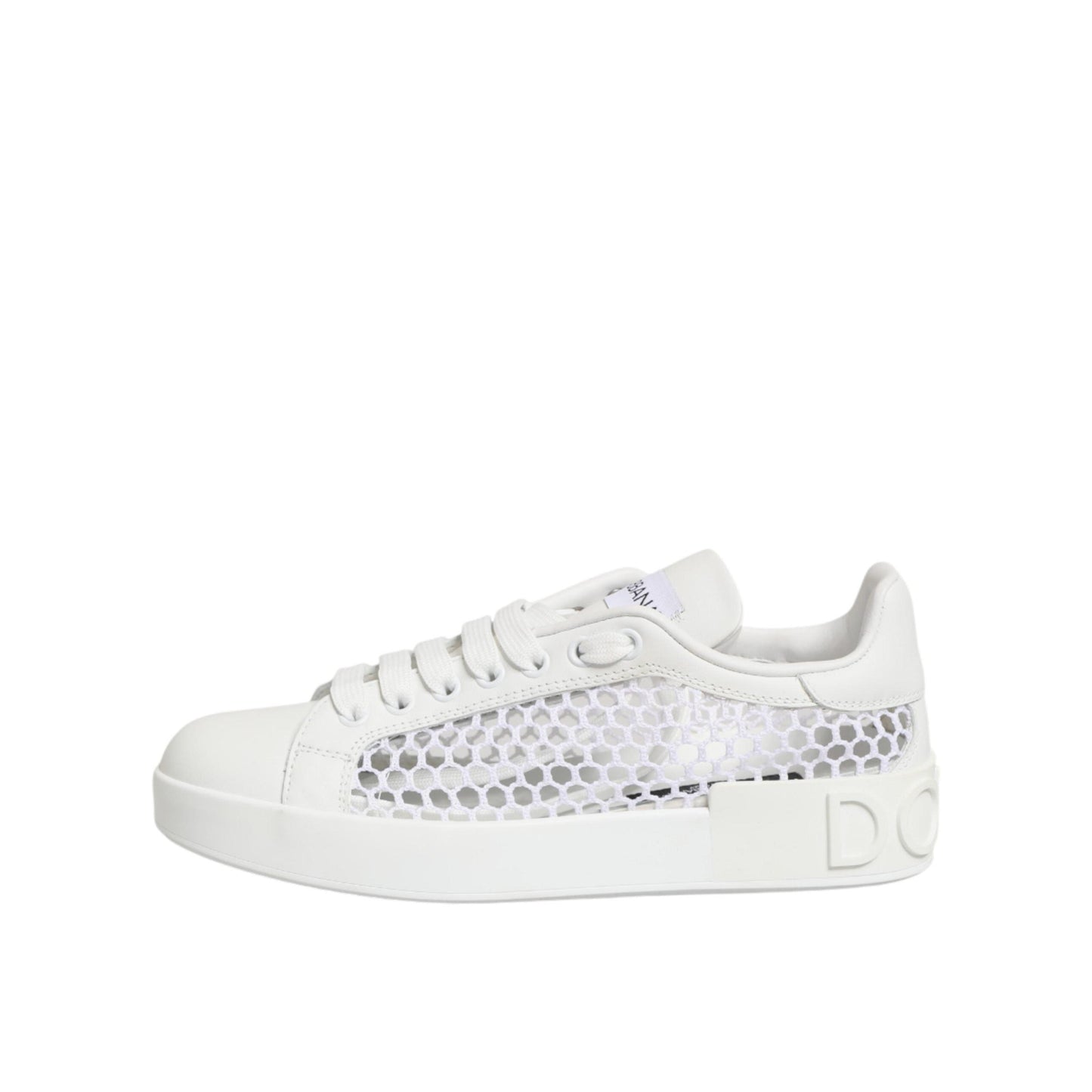 Dolce & Gabbana White Mesh Inserts Low Top Sneakers Shoes