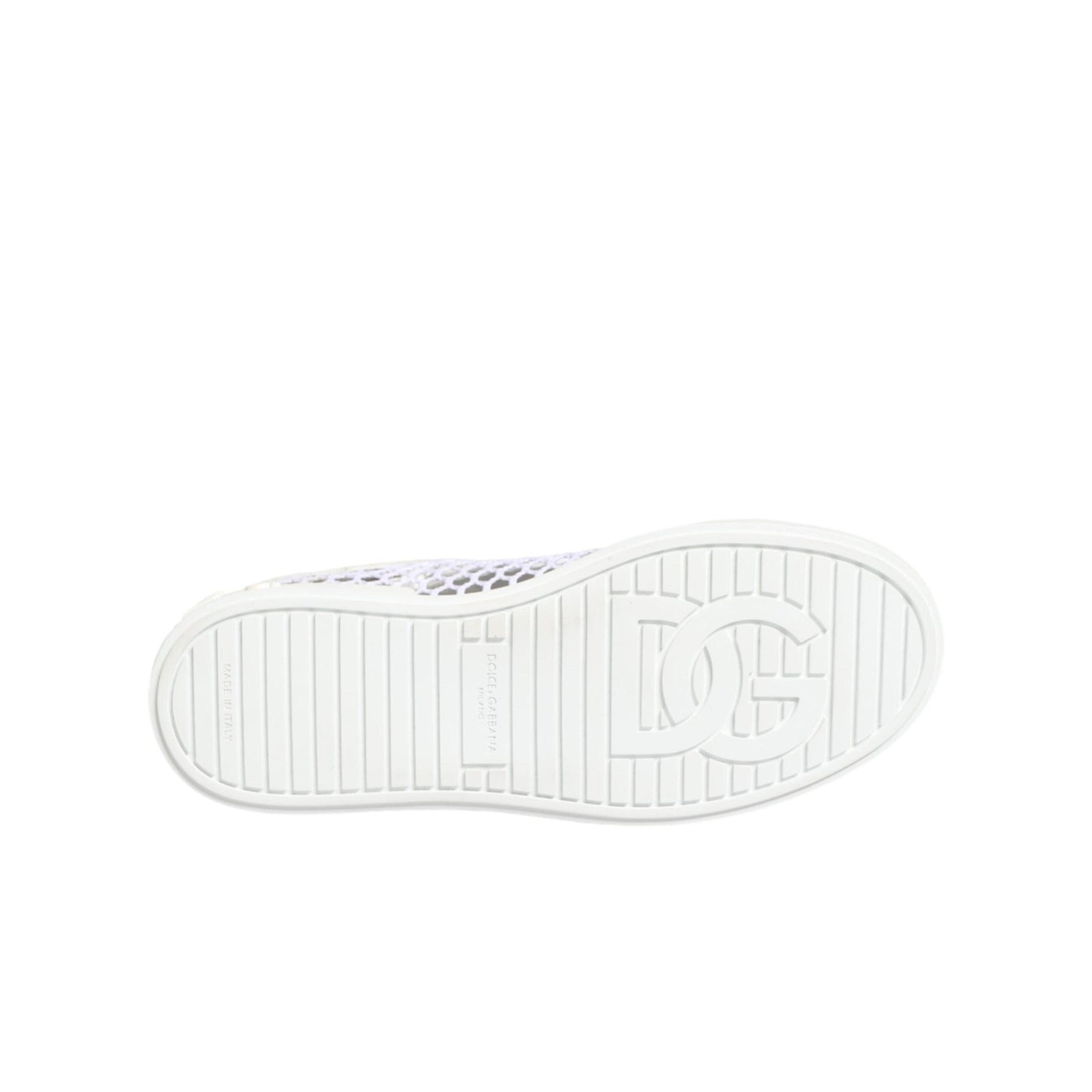 Dolce & Gabbana White Mesh Inserts Low Top Sneakers Shoes
