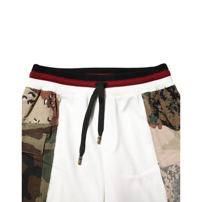 Dolce & Gabbana White Patchwork Jogger Pants