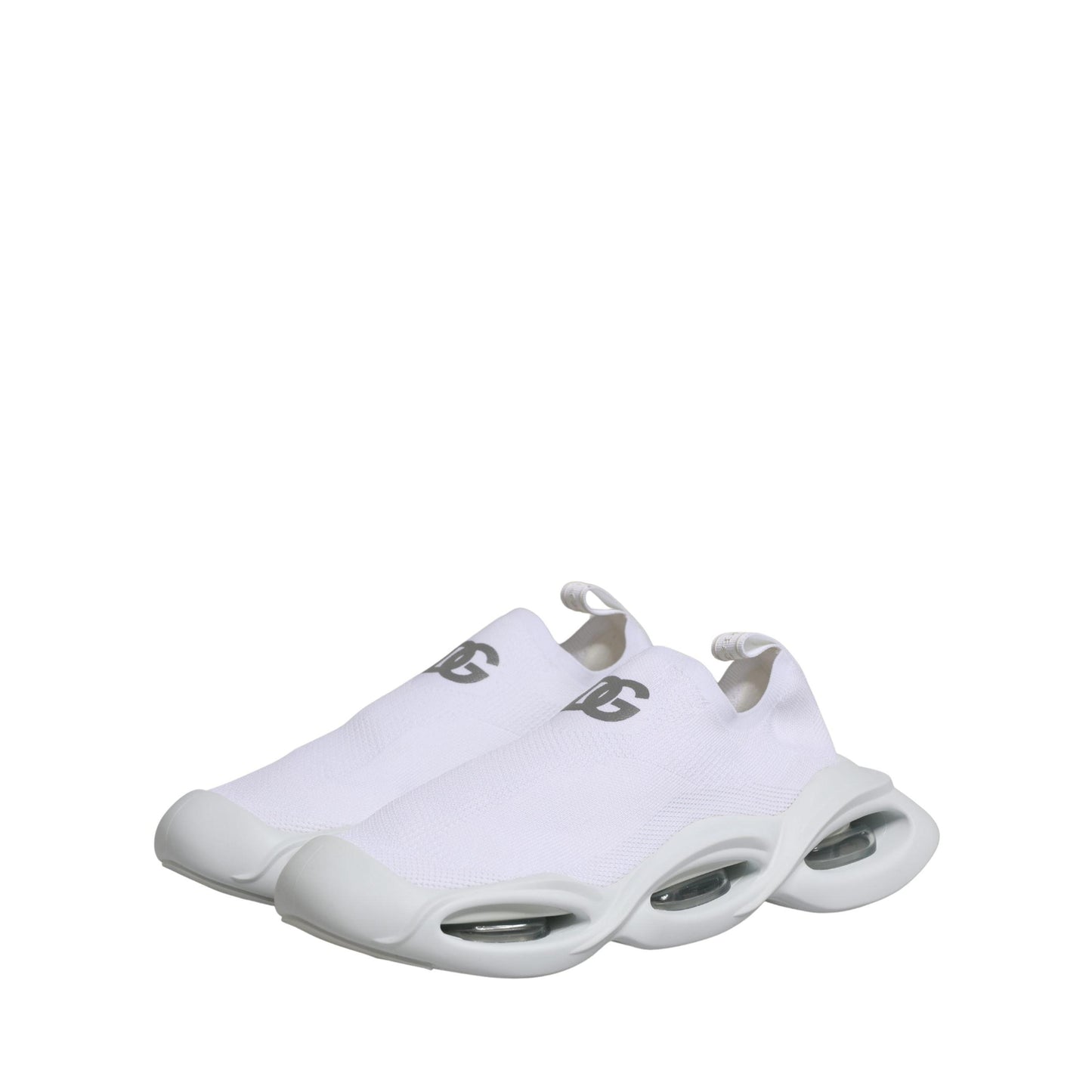 Dolce & Gabbana White Slip On Wave Low Top Sneakers Shoes