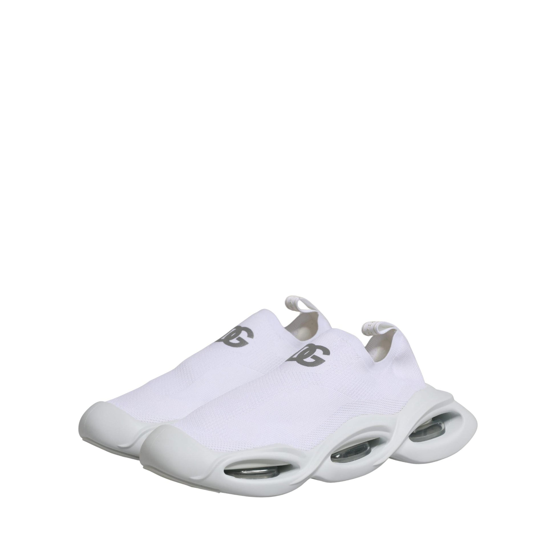 Dolce & Gabbana White Slip On Wave Low Top Sneakers Shoes