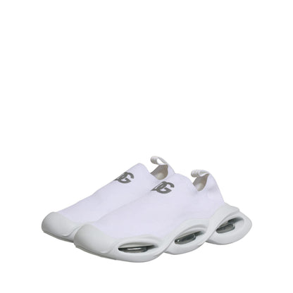 Dolce & Gabbana White Slip On Wave Low Top Sneakers Shoes