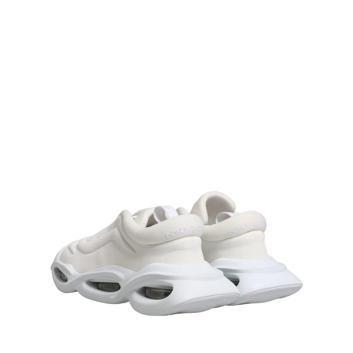 Dolce & Gabbana White Slip On Wave Low Top Sneakers Shoes