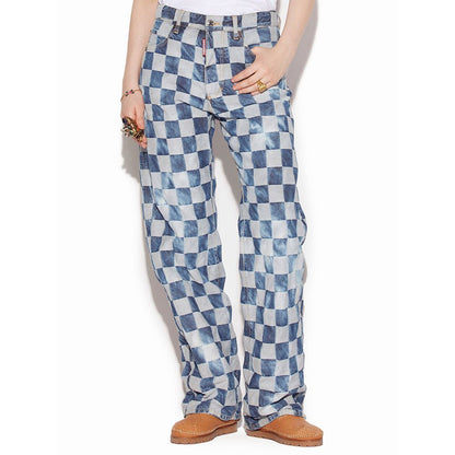 Dsquared² Blue Cotton Relaxed Fit Jeans