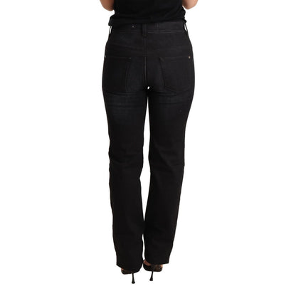 Ermanno Scervino Black Washed Straight Denim Trouser Cotton Jeans