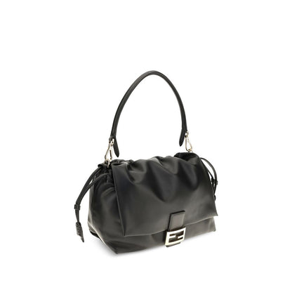 Fendi Black Calf Leather Bos Taurus Shoulder Bag