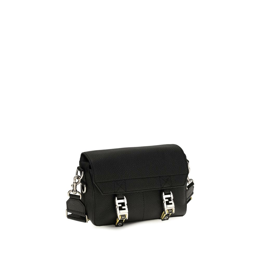 Fendi Black Calf Leather Bos Taurus Shoulder Bag