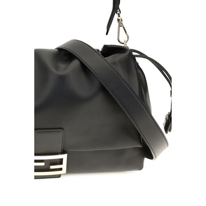 Fendi Black Calf Leather Bos Taurus Shoulder Bag