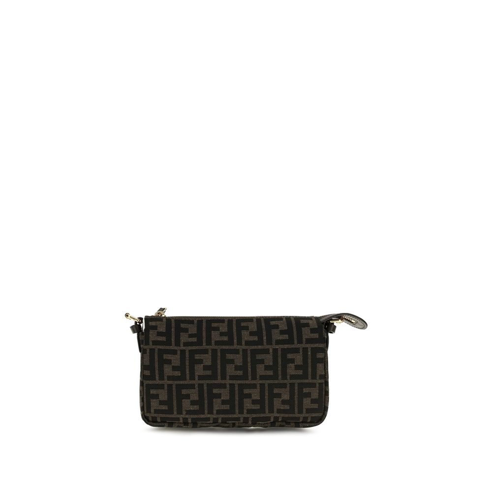 Fendi Brown Polyester Shoulder Bag