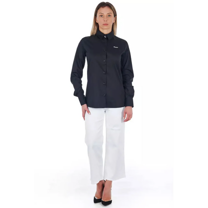 Frankie Morello White Cotton Women Cropped Trouser