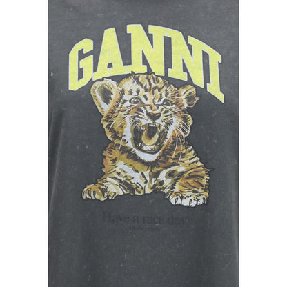 Ganni Gray Cotton Sweatshirt