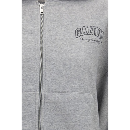 Ganni Gray Cotton Sweatshirt