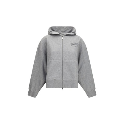 Ganni Gray Cotton Sweatshirt