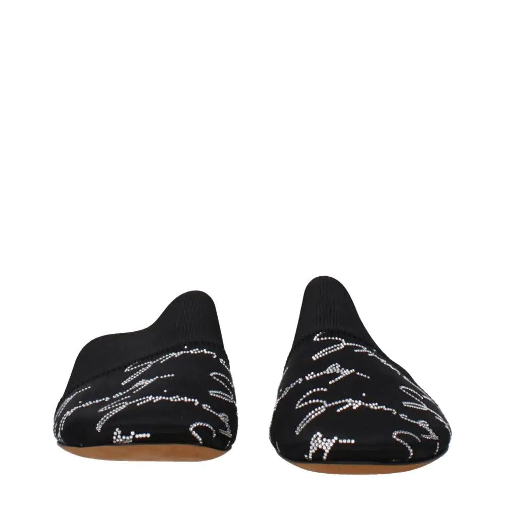 Givenchy Black Satin Slippers Sandals