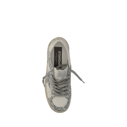 Golden Goose Gray Calf Leather Bos Taurus Low Top Sneakers