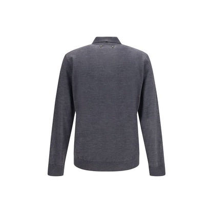 Golden Goose Gray Wool Oves Aries Polo Shirt