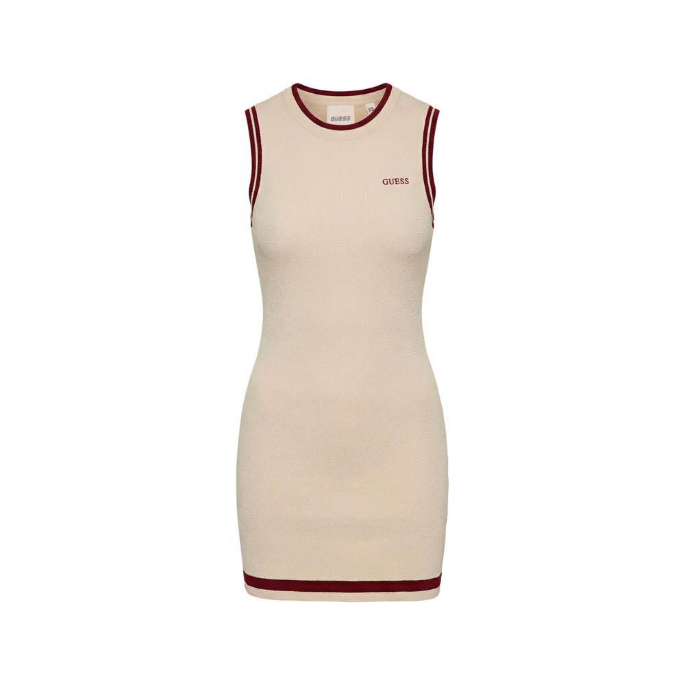 Guess Active Beige Viscose Midi Dress