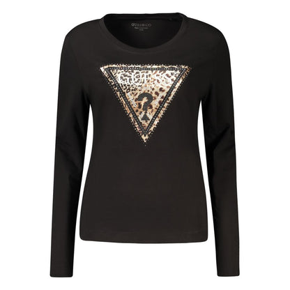 Guess Jeans Black Cotton T-Shirt