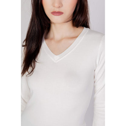 Guess White Cotton Sweatshirt