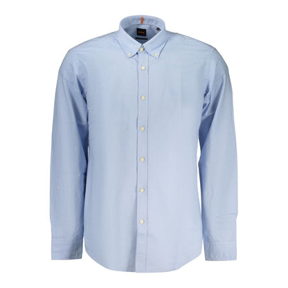 Hugo Boss Azzurro Cotton Men Shirt